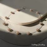Дамско колие VALLREY „Еос“ с прасковени речни перли - Image 2