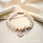 Дамска гривна VALLREY „Левкотея“ с аквамарин, естествени перли и кристали Swarovski - Image 4